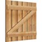 Ekena Millwork Spaced Board-n-Batten Shutters w/Z-Bar, Rough Sawn Western Red Cedar, 34 3/4W x 31H, PR RBS06Z35X031RWR - alternate 2